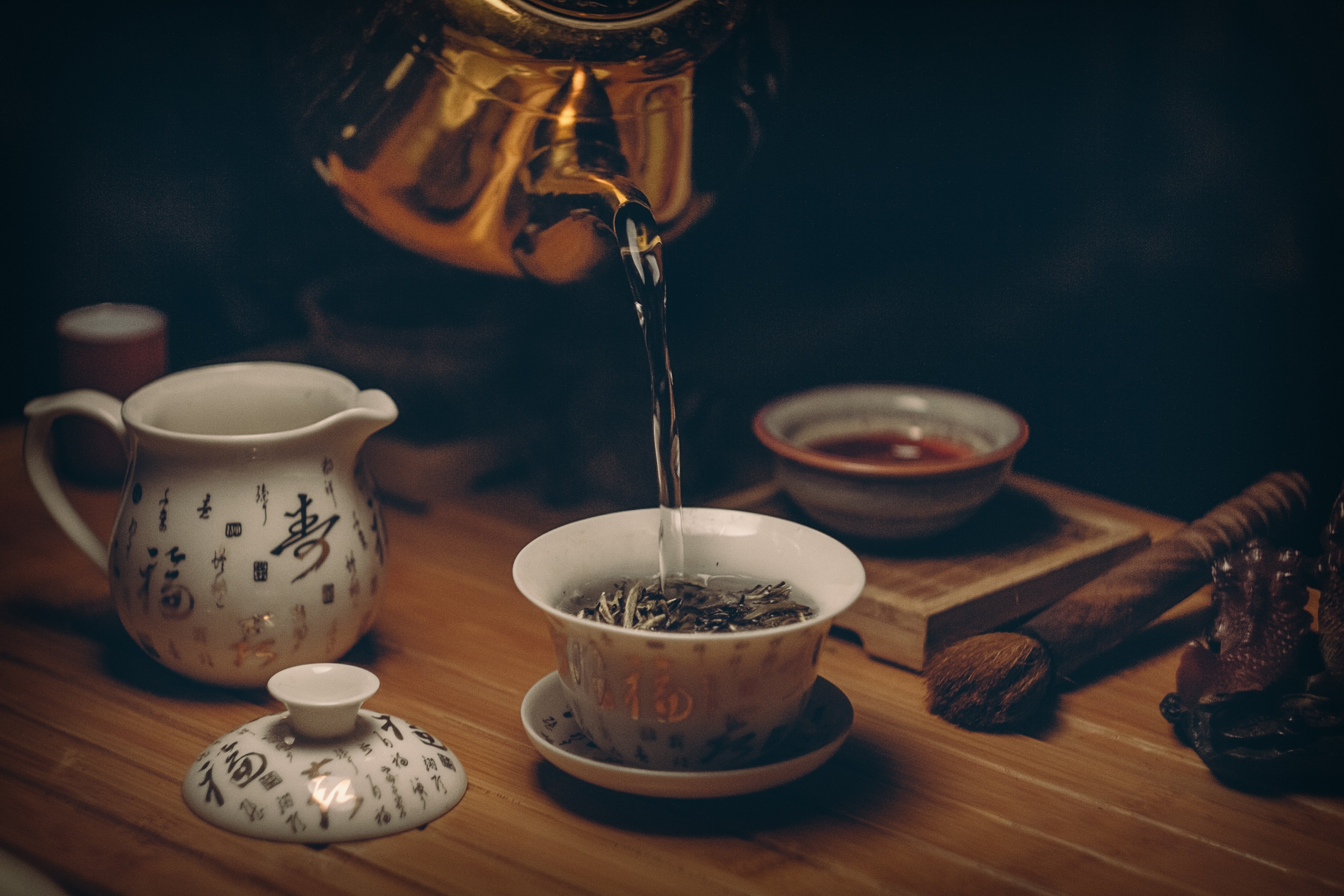 Prepared fennel tea cups 